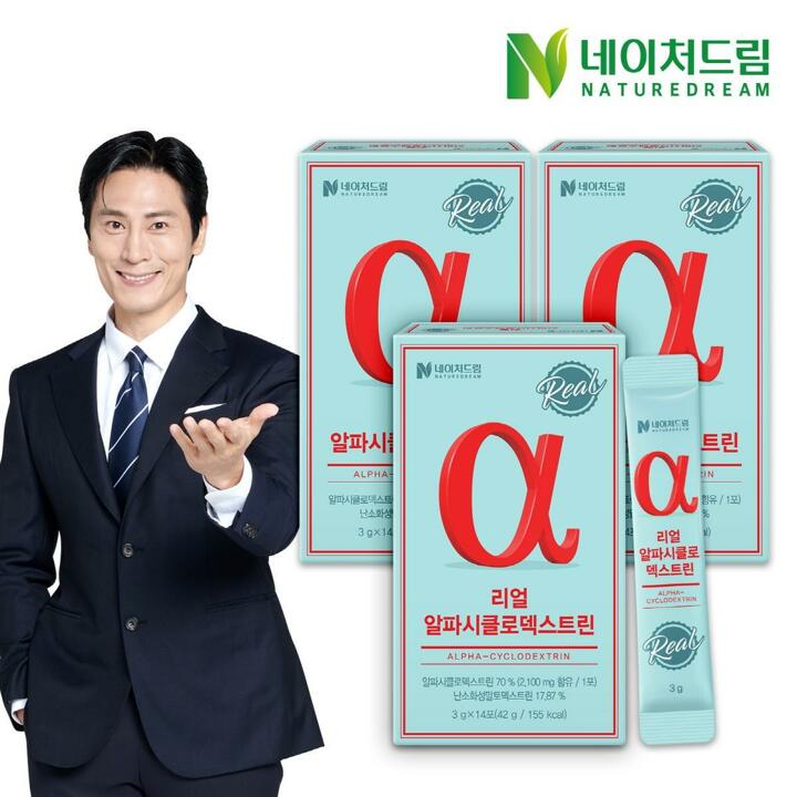 [S]네이처드림 리얼 알파시클로덱스트린 3g 14포 3박스 / 알파CD 제로파우더