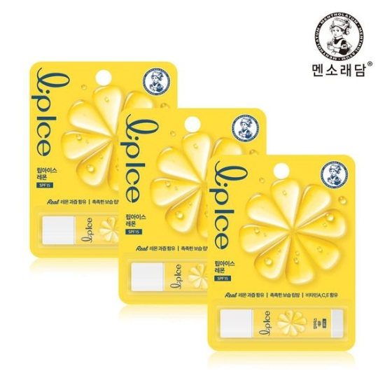 멘소래담 립아이스 립밤 레몬 KKKIM 3.5g x3개[33237486]