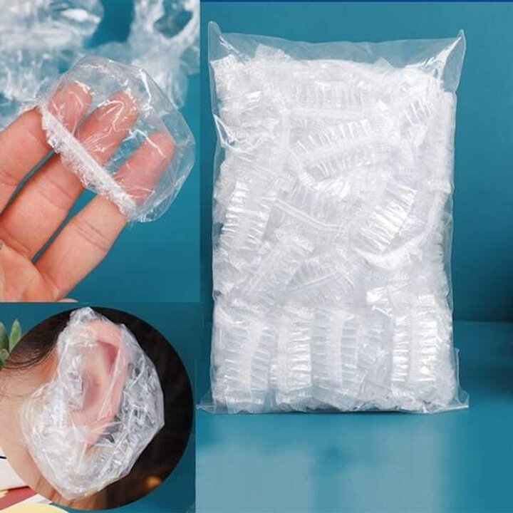 미용실 일회용 귀덮개 500매 방수 염색 귀비닐 이어캡 셀프염색