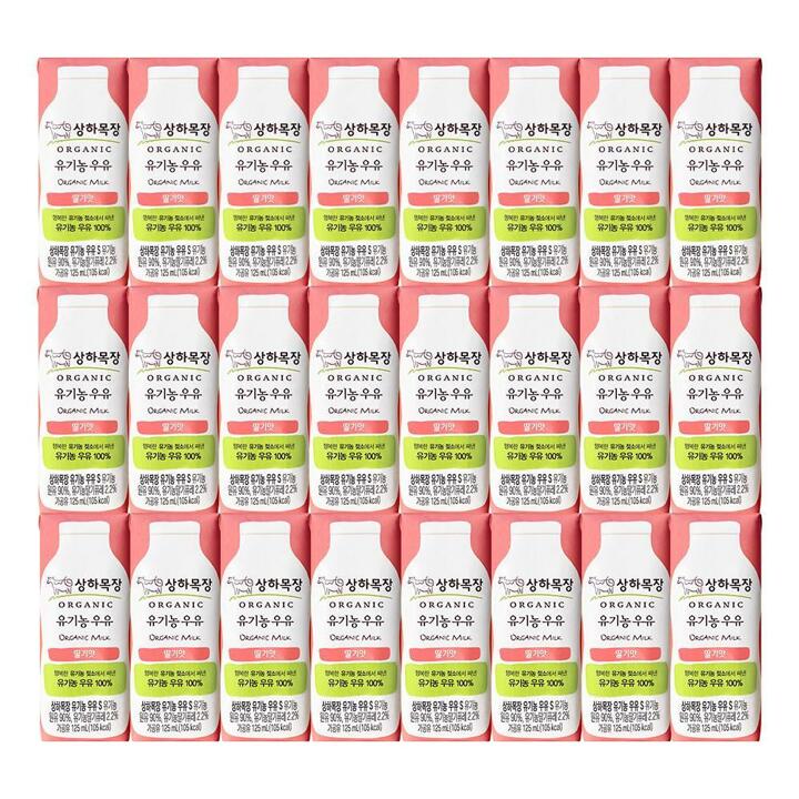 상하목장 유기농 딸기우유 125ml 24팩