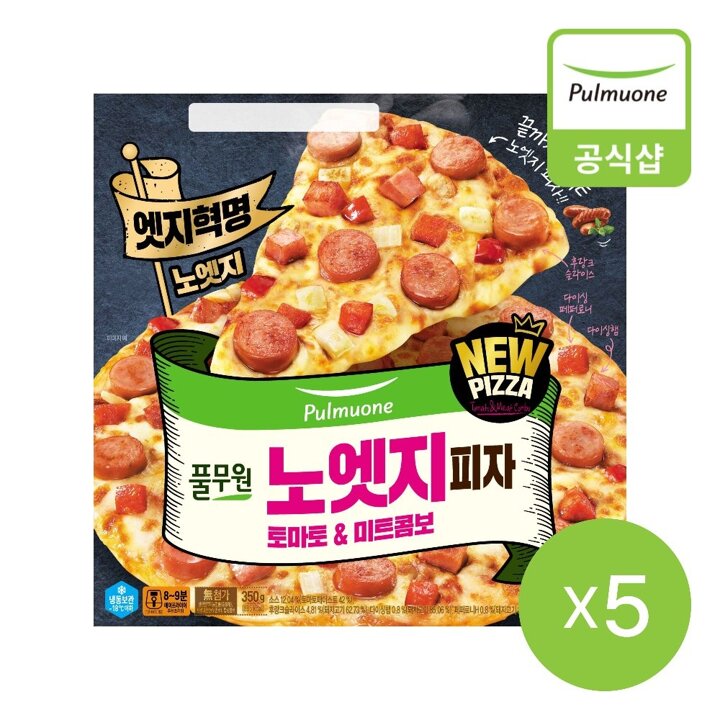 풀무원 노엣지피자 토마토 미트콤보 (350g)X5개