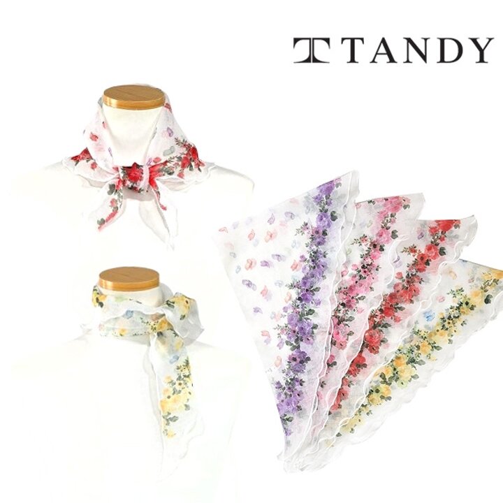 [탠디] TANDY 삼각 나비가든 시원한소재 스카프