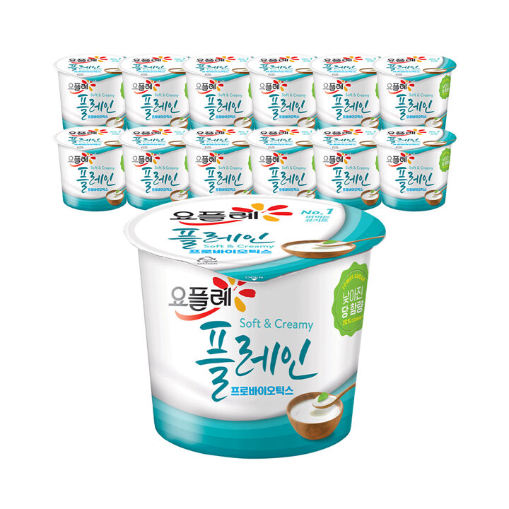 빙그레 요플레 홈 플레인 180g 12입 요거트