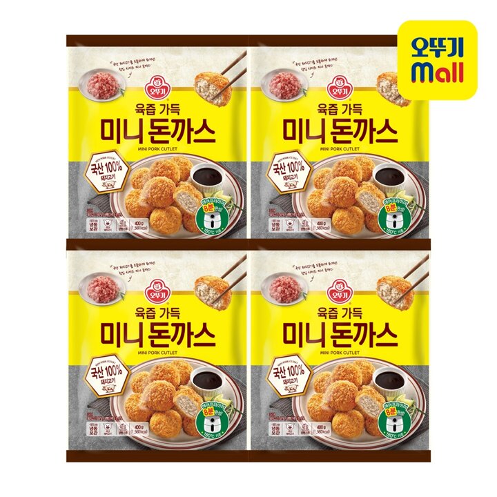 [본사직영] 오뚜기 육즙가득 미니 돈까스 400g 4개