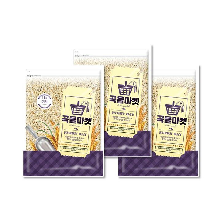 [더프레시] 곡물마켓 귀리 1kg x 3