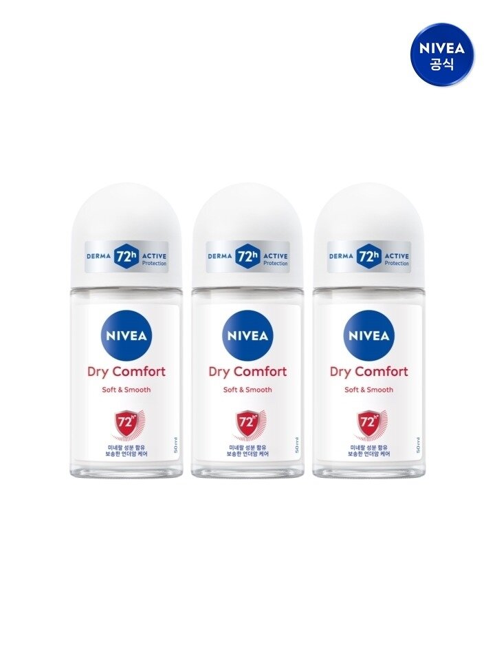 니베아 데오드란트 롤온 드라이컴포트 50ml 3개