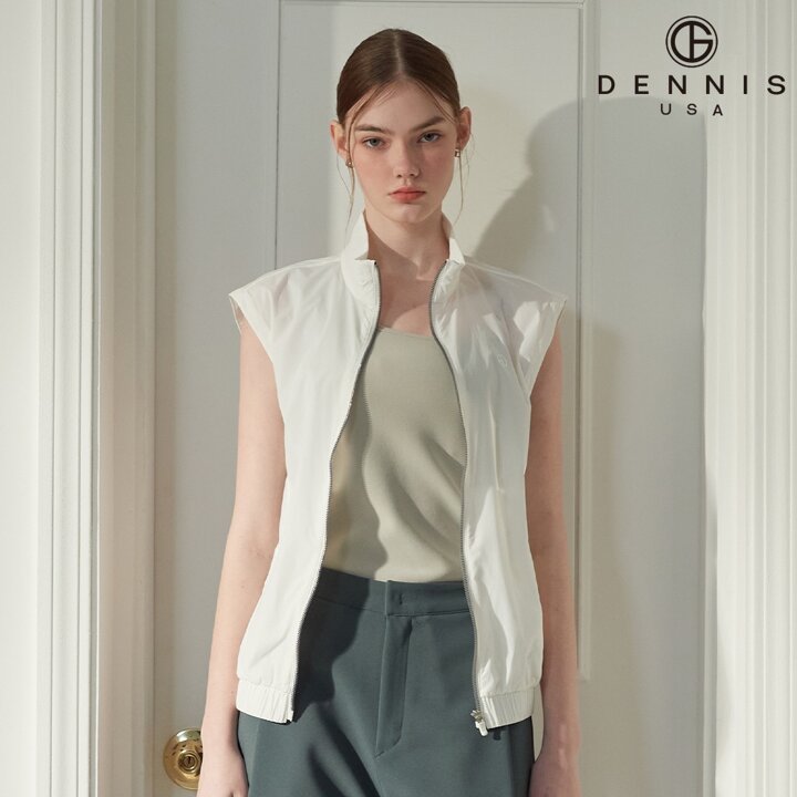 [데니스골프] 26SS신상 여성 요크 셔링 베스트 오프화이트_HD4SLVT971
