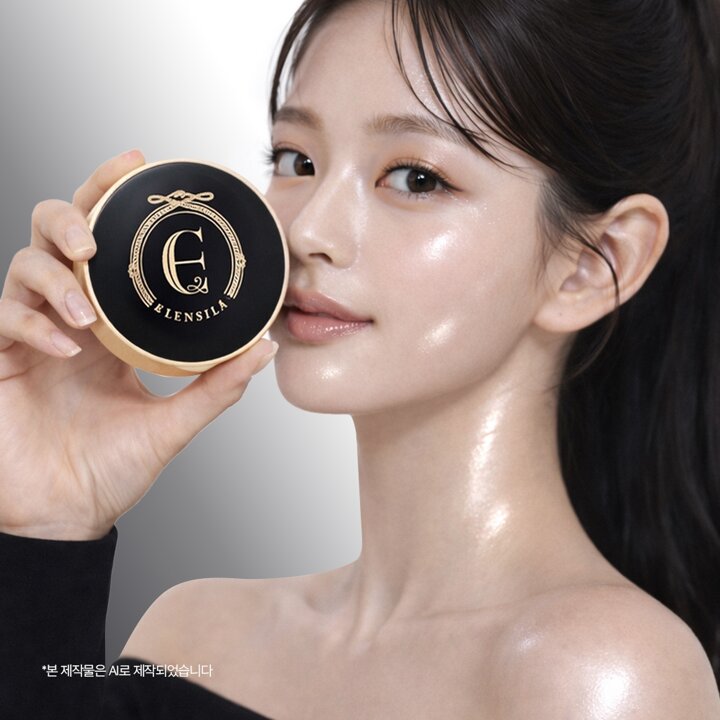 [엘렌실라] 24시간 커버지속 에센스 커버 쿠션 프리미엄 블랙쿠션 15g