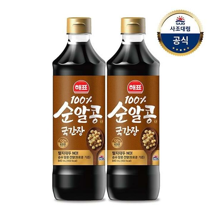 [사조대림] 순알콩 국간장 840ml x 2개