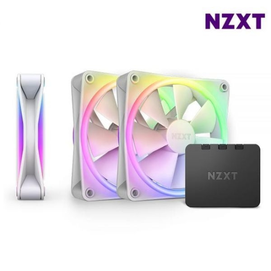 [하프클럽/셀러허브 가전]NZXT 컴퓨터 쿨러 팬 F120 RGB DUO 화이트 3P..