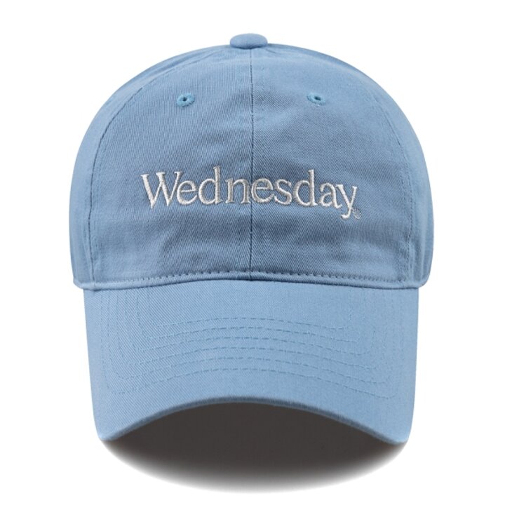 Wednesday 워싱 볼캡-스카이블루