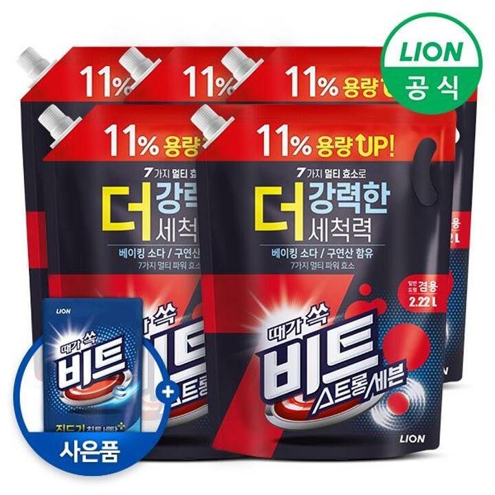 비트 스트롱 세븐 액체세제 2.22L 리필 x 5개 일반드럼 겸용