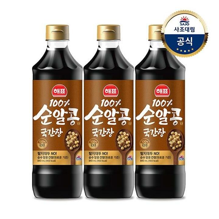 [사조대림] 순알콩 국간장 840ml x 3개
