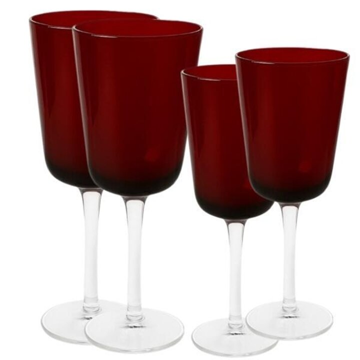 아트박스/마누크리스탈 RUBY RED 워터고블렛 360ml-250ml(2P)