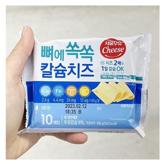 29277469-서울우유뼈에쏙쏙칼슘치즈10매입180gx1개d31513