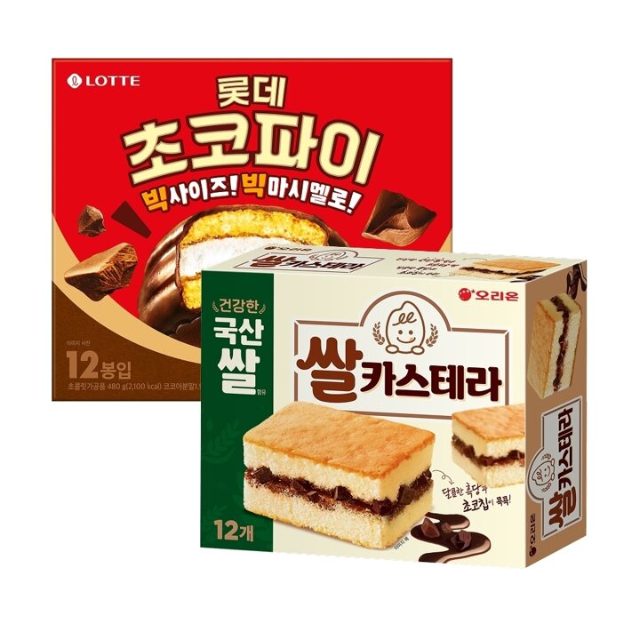 오리온 쌀카스테라 360g x1+초코파이 480g x1