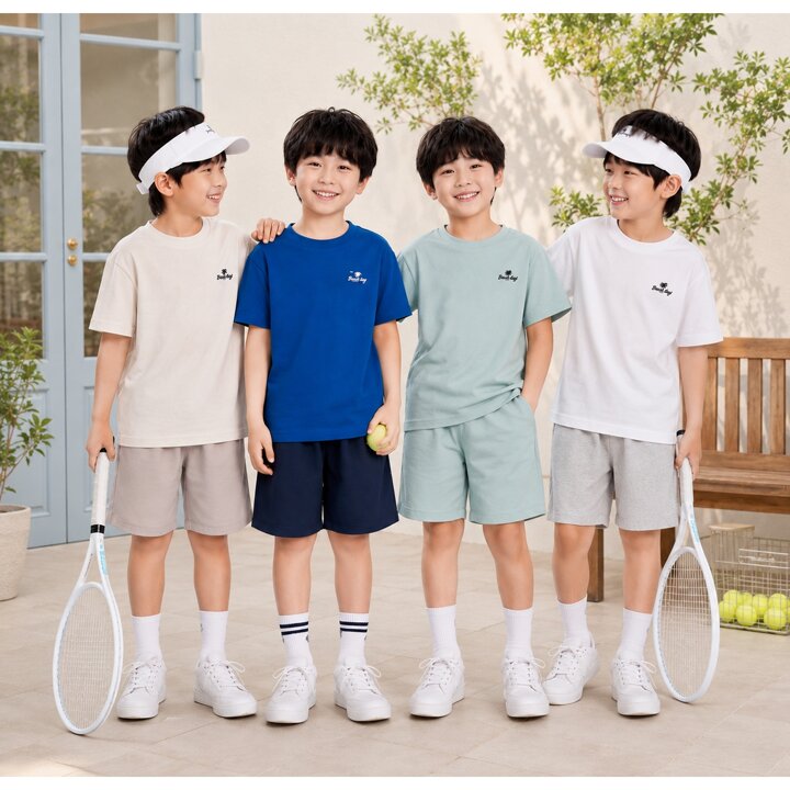 (신세계강남점)KL35904 썸머 비치 시어서커  반소매 티셔츠+ 팬츠세트(정상가 99,000 원)