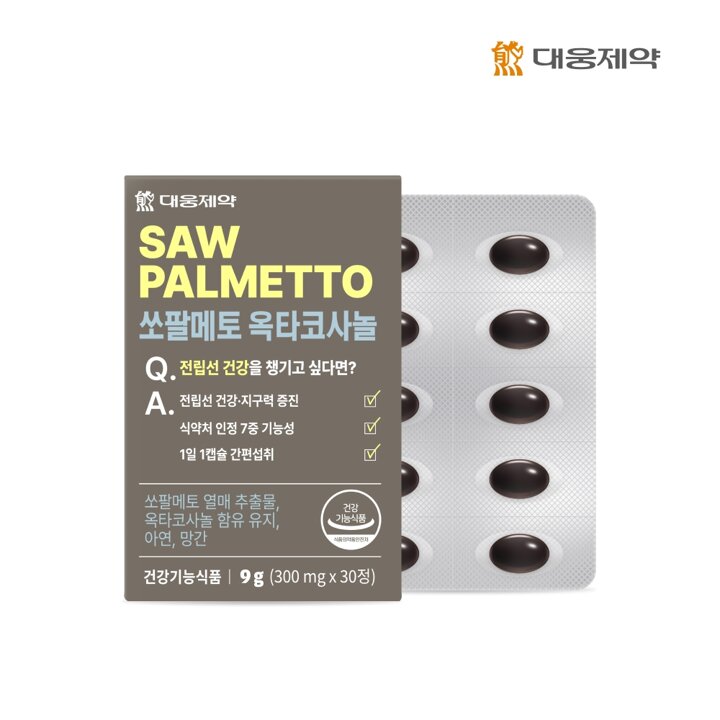 [G][대웅제약] 쏘팔메토 옥타코사놀 (300mg x 30캡슐) (30일분) x 1개