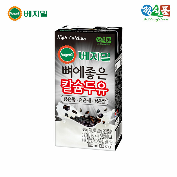 베지밀 뼈에좋은 칼슘 두유 검은콩 검은깨 검은쌀 190mlx32팩