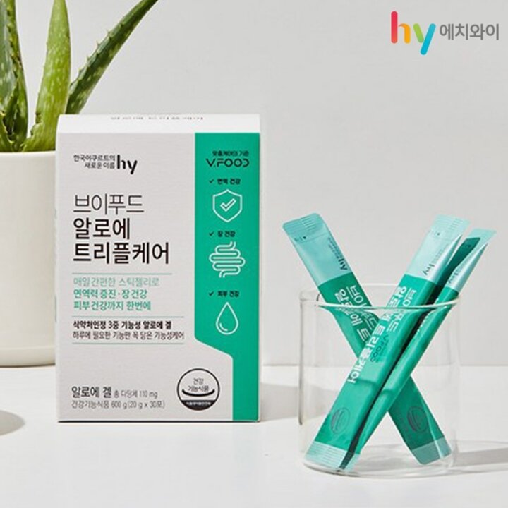 [에치와이] 브이푸드 알로에 트리플케어 20g x 30포 1박스+쇼핑백