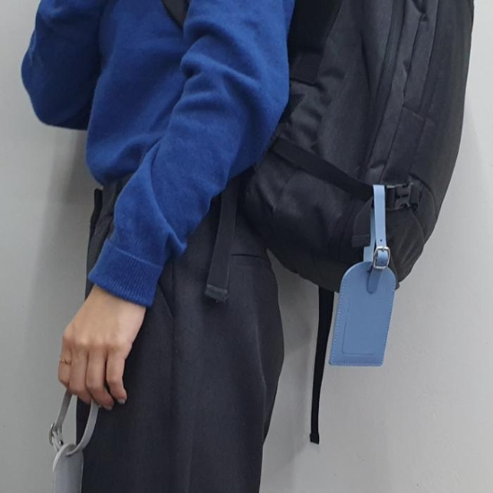 골프백 캐리어 커버형 네임택 블루