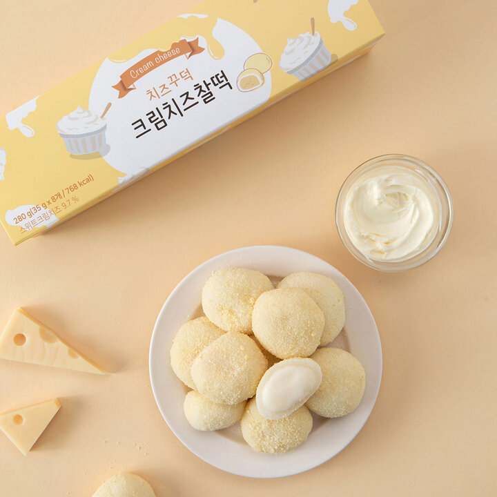 [화과방] 치즈꾸덕 크림치즈찰떡 (35g x 8개입)