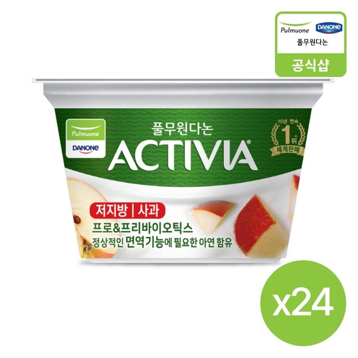 풀무원다논 액티비아 컵 사과 150gX24EA