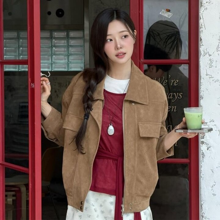 (신세계센텀점)[정채연 착용] 스웨이드 봄버 점퍼 NEL6XM801 95