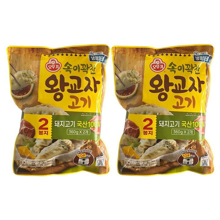 오뚜기 속이 꽉찬 왕교자 고기 360g 2봉+2봉