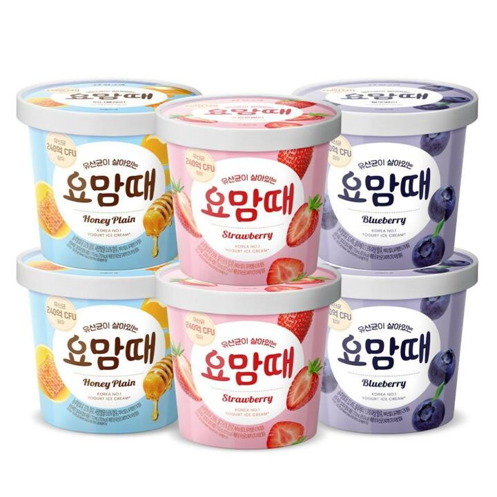 빙그레 요맘때 파인트 6개 택1 (스트로베리/블루베리/허니플레인)