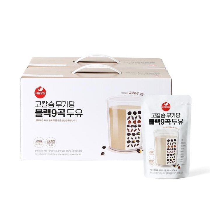 서울우유 고칼슘 무가당 블랙9곡 두유 190mlX40팩 (37852577)