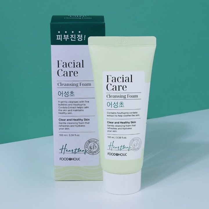 푸드어홀릭 페이셜 케어 클렌징폼 100ml 택1 /약알칼리성 폼클렌저 어성초 아쿠아 쌀 콜라겐