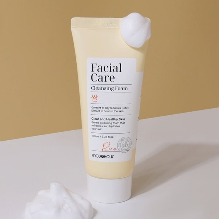 푸드어홀릭 페이셜 케어 클렌징폼 100ml 택1 /약알칼리성 폼클렌저 어성초 아쿠아 쌀 콜라겐