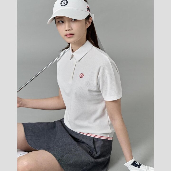 (신세계강남점)SS25 여성 블루종핏 반팔 티셔츠 - 아이보리 (BJ5342A120)