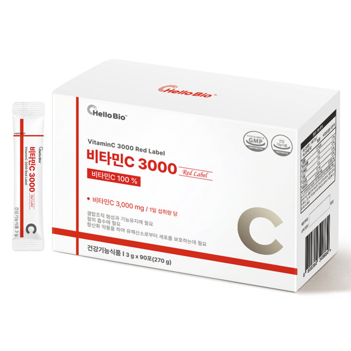 비타민C 3000 레드라벨 90포 1박스 3개월분