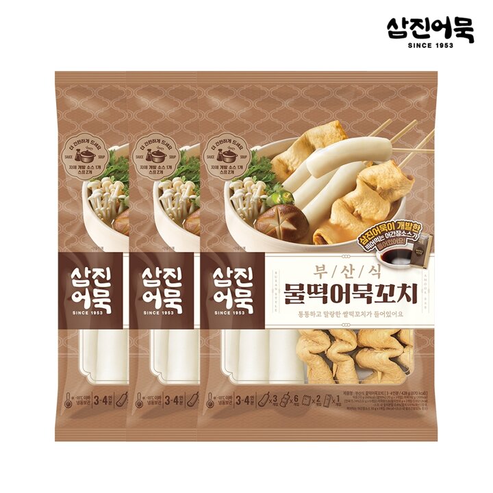[삼진어묵][G] 부산식 물떡어묵꼬치 x 3개