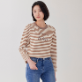 [지센] (2컬러) 스트라이프 포인트 긴팔 티셔츠 LCTSP224