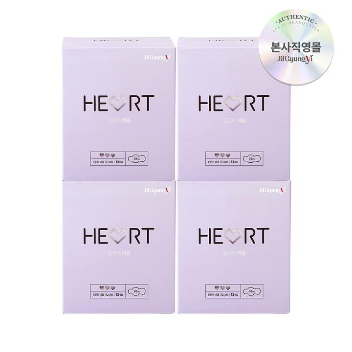 마음 든든한 슬림 생리대 대형 13개입 4개 세트