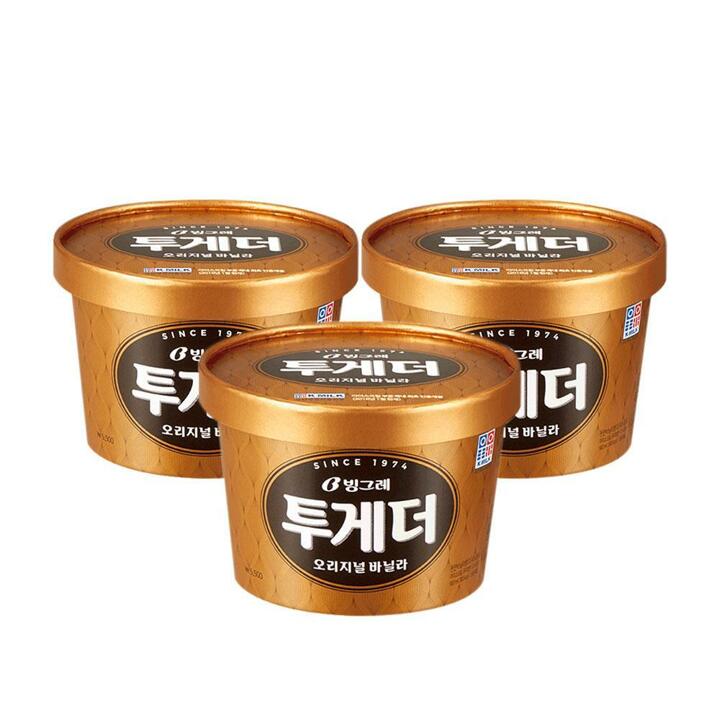 빙그레 투게더 바닐라 오리지널 900ml 3개