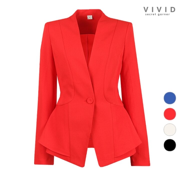VIVID HIT 88까지 여성 여름 노카라 쿨스판 정장자켓