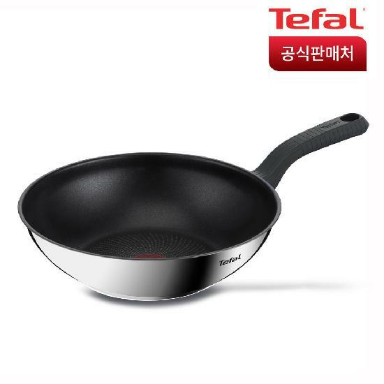 (정상가48,500원)테팔 인덕션 티타늄1X 스테인리스스틸 에센스쿡 웍 28cm