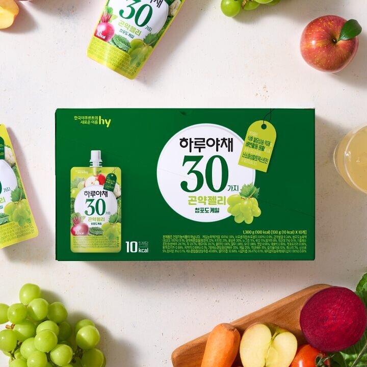 [에치와이] 하루야채 곤약젤리 청포도케일 40포