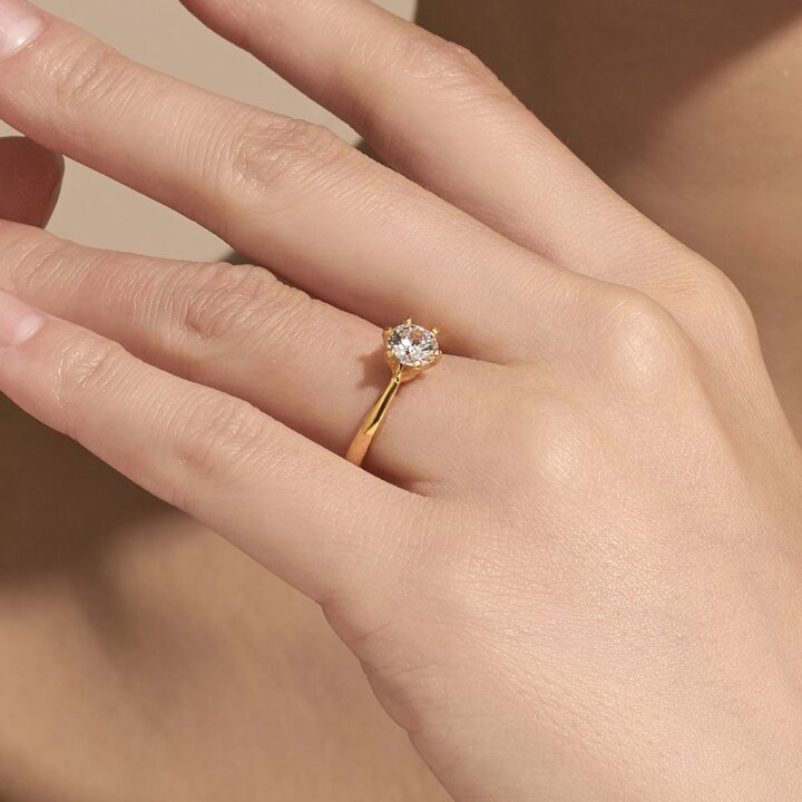 한국금다이아몬드 여자 순금 반지 6프롱 24K 3.75g