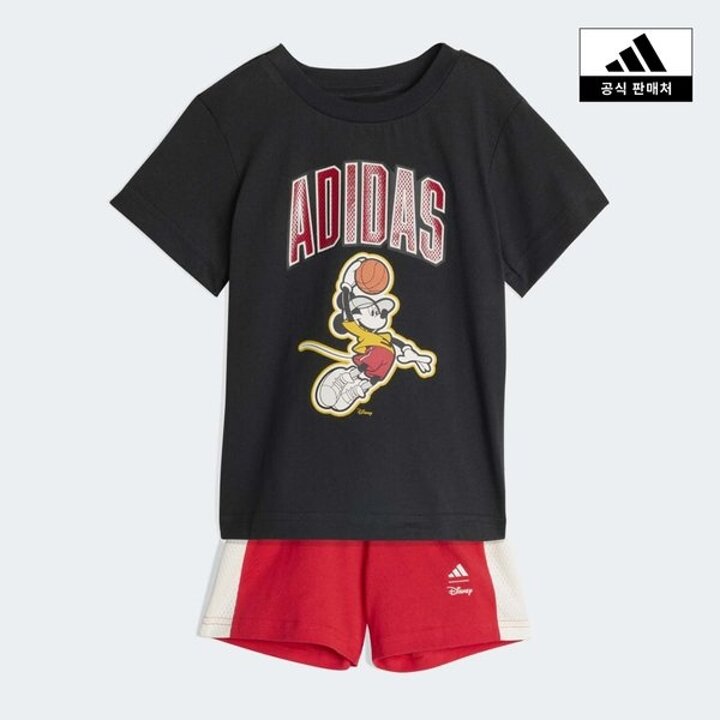 (신세계천안아산점)[adidas kids] (A080-A100) 디즈니 미키 마우스 티셔츠 세트 (JZ7677)