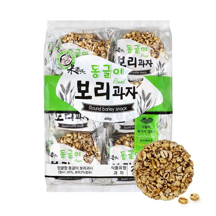 엉클팝 동글이 보리과자 400g