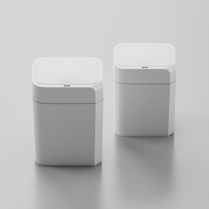(1+1)올리 OLLY 자동쓰레기통 센서휴지통 16L+12L