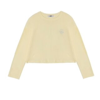 여성) 가슴로고 포인트 크롭 티셔츠(오버핏)_AM1WTS252-LY