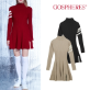 고스피어 GOSPHERES WOMAN SIDE LOGO FLARE KNIT DRESS PW2WND44