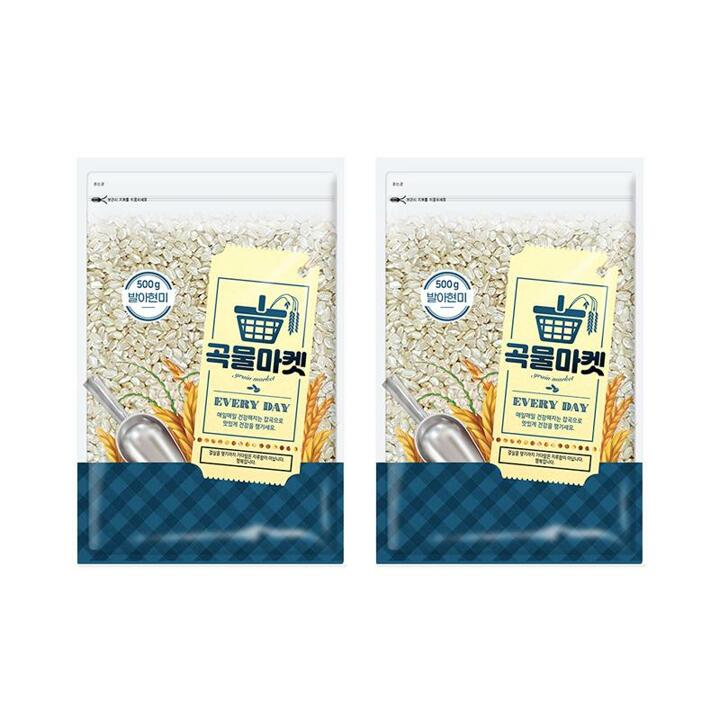 [더프레시] 곡물마켓 국내산 발아현미 500g x 2