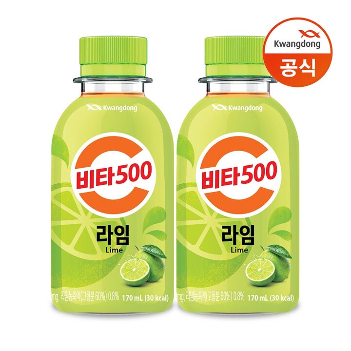 광동 비타500 pet 170ml 라임 24입/비타민c/음료수